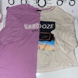 Half cropped t-shirt